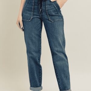 Judy Blue Full Size HW Vintage Wash Jeans w/ Drawstring
